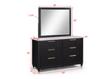 Kara Black Dresser Mirror -  Crown Mark - Luna Furniture