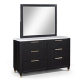 Kara Black Dresser Mirror -  Crown Mark - Luna Furniture