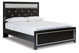 Kaydell Black Queen Upholstered Platform Bed -  Ashley - Luna Furniture