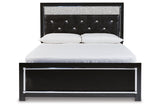 Kaydell Black Queen Upholstered Platform Bed -  Ashley - Luna Furniture