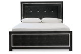 Kaydell Black Queen Upholstered Panel Bed -  Ashley - Luna Furniture