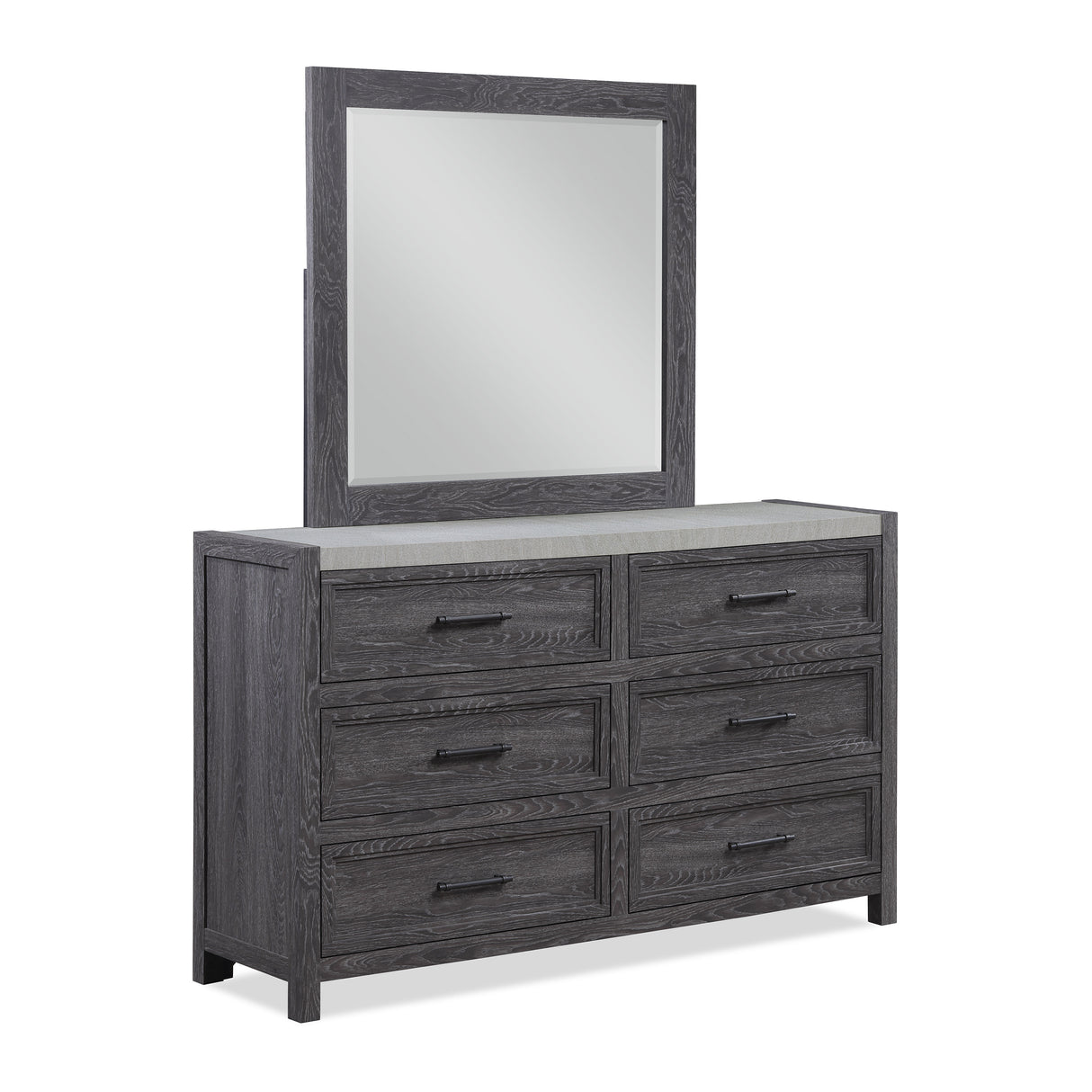 Madsen Gray Dresser Mirror -  Crown Mark - Luna Furniture