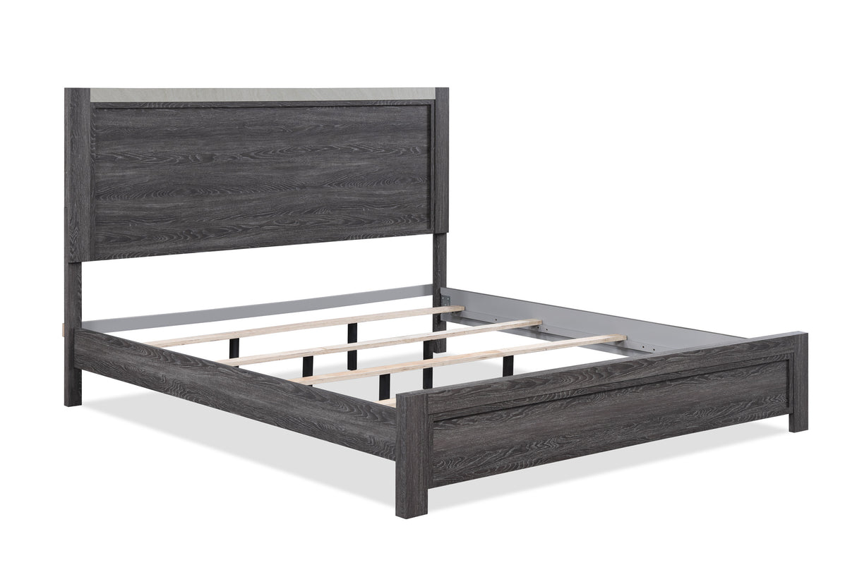 Madsen Gray Queen Panel Bed -  Crown Mark - Luna Furniture