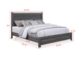 Madsen Gray Queen Panel Bed -  Crown Mark - Luna Furniture