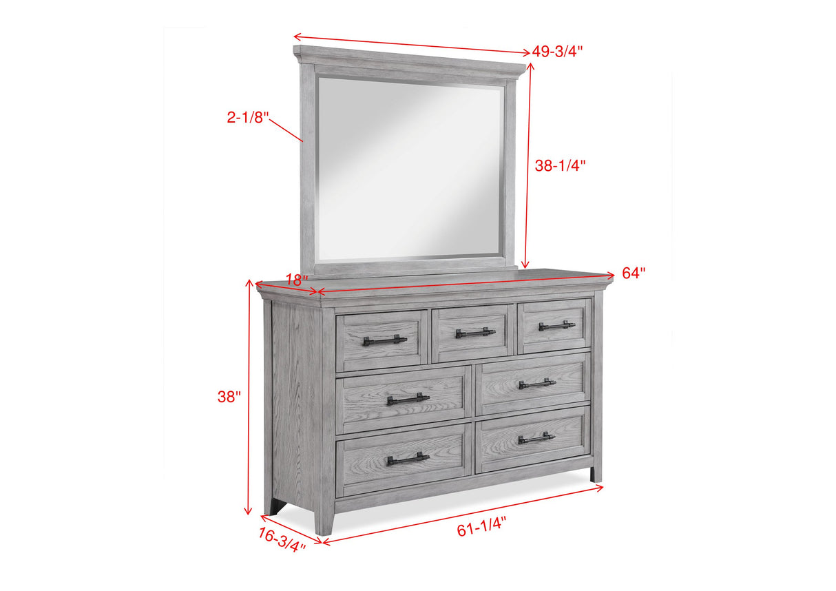 Beckett Rustic Gray Dresser -  Crown Mark - Luna Furniture