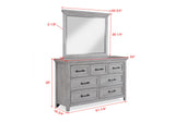 Beckett Rustic Gray Dresser Mirror -  Crown Mark - Luna Furniture