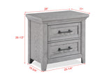 Beckett Rustic Gray Nightstand -  Crown Mark - Luna Furniture