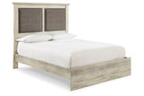 Cambeck Whitewash Queen Upholstered Panel Bed -  Ashley - Luna Furniture