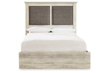 Cambeck Whitewash King Upholstered Panel Bed -  Ashley - Luna Furniture