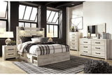 Cambeck Whitewash Queen Platform Bed with 2 Storage Drawers -  Ashley - Luna Furniture