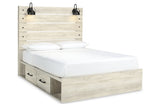 Cambeck Whitewash Queen Platform Bed with 2 Storage Drawers -  Ashley - Luna Furniture