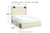 Cambeck Whitewash Queen Platform Bed with 2 Storage Drawers -  Ashley - Luna Furniture