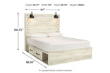 Cambeck Whitewash Queen Platform Bed with 4 Storage Drawers -  Ashley - Luna Furniture