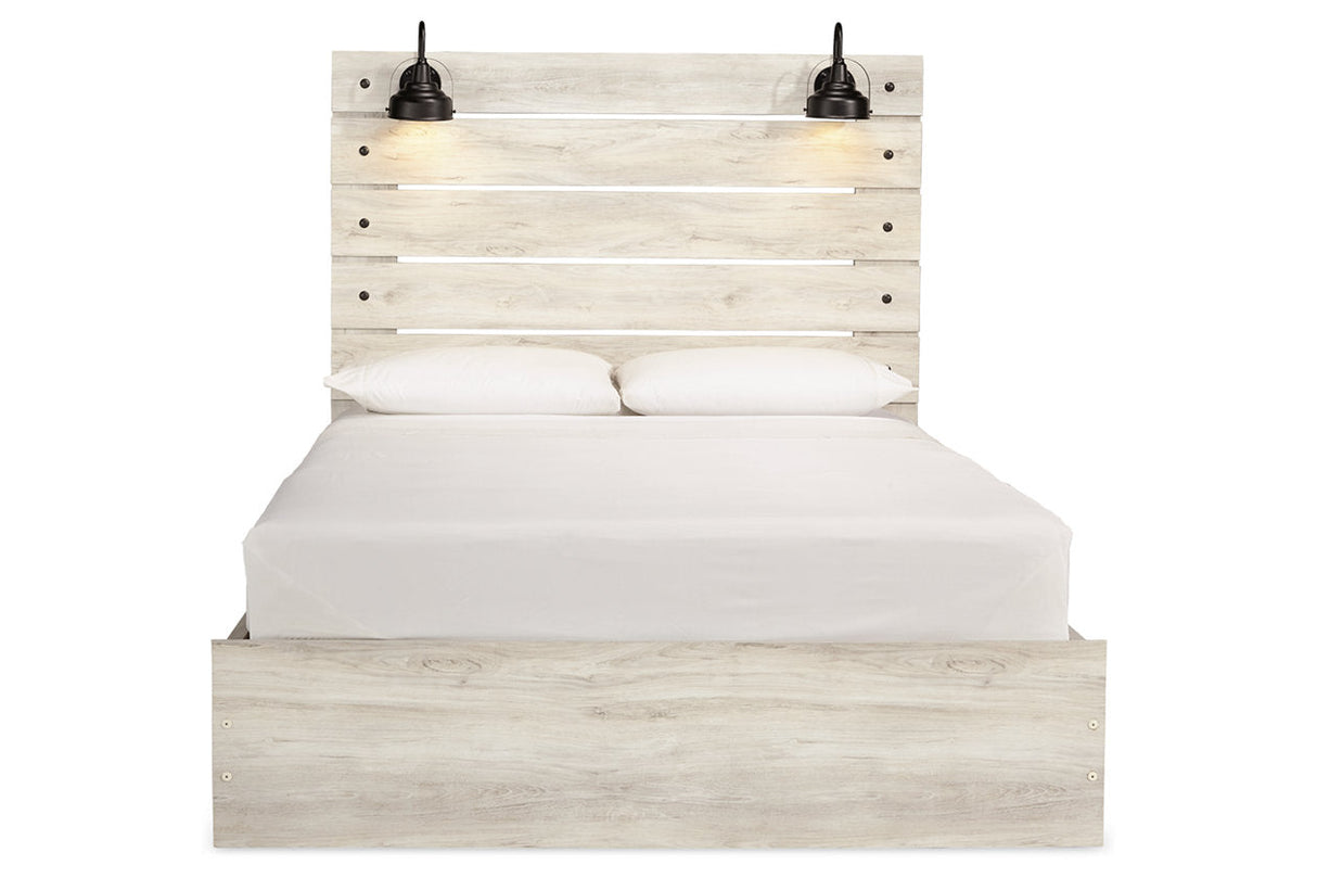 Cambeck Whitewash Queen Platform Bed with 4 Storage Drawers -  Ashley - Luna Furniture