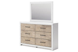 Charbitt Two-tone Dresser and Mirror -  Ashley - Luna Furniture