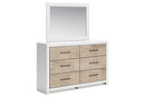 Charbitt Two-tone Dresser and Mirror -  Ashley - Luna Furniture