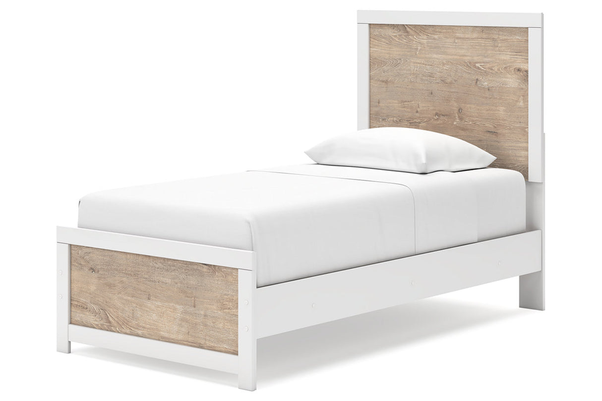 Charbitt Two-tone Twin Panel Bed from Ashley - Luna Furniture