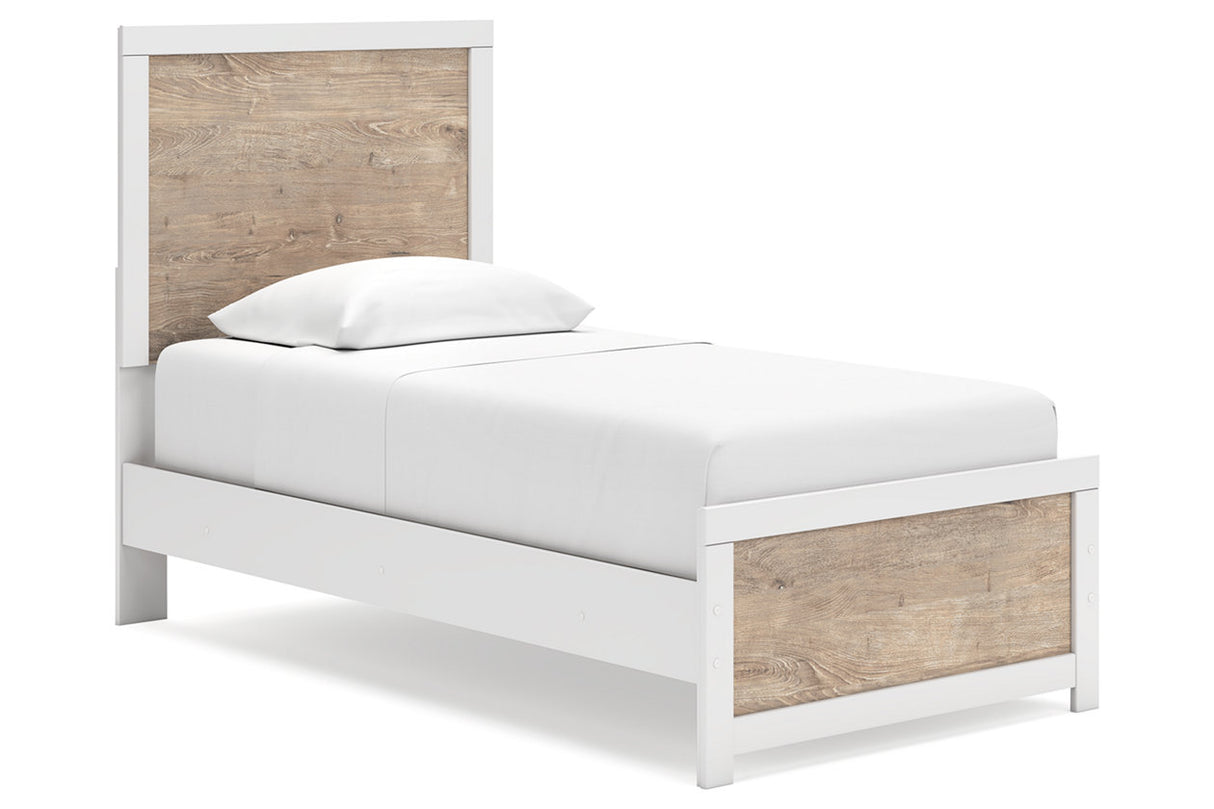 Charbitt Two-tone Twin Panel Bed from Ashley - Luna Furniture