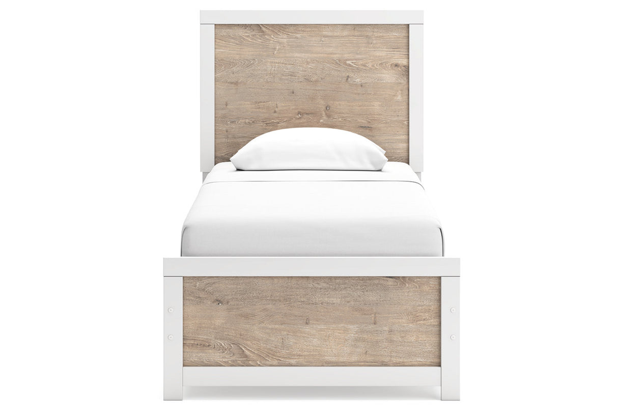 Charbitt Two-tone Twin Panel Bed from Ashley - Luna Furniture