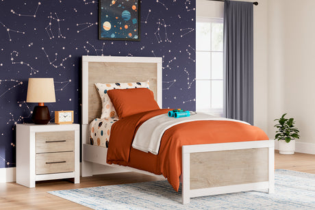 Charbitt Two-tone Twin Panel Bed -  Ashley - Luna Furniture