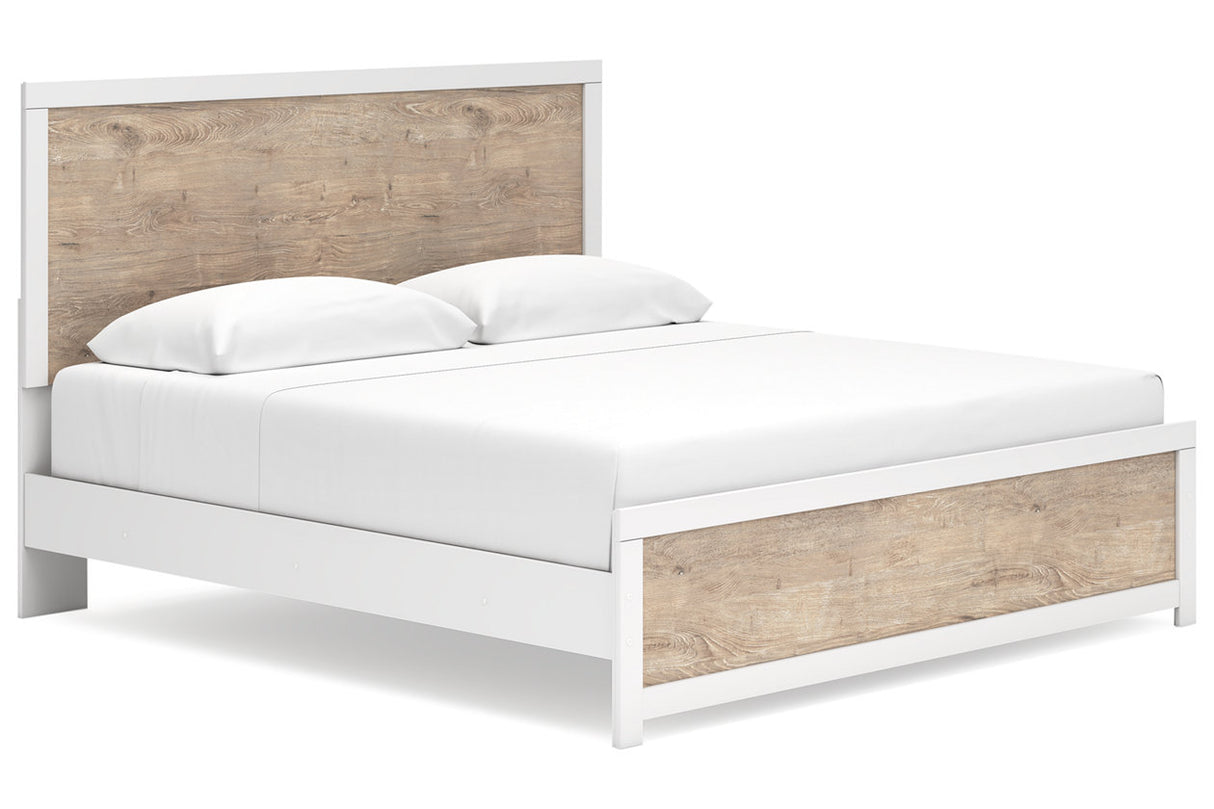 Charbitt Two-tone King Panel Bed -  Ashley - Luna Furniture