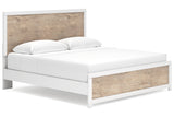 Charbitt Two-tone King Panel Bed -  Ashley - Luna Furniture