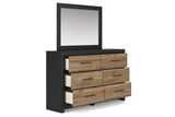 Vertani Black Dresser and Mirror from Ashley - Luna Furniture