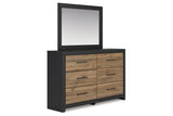 Vertani Black Dresser and Mirror from Ashley - Luna Furniture