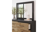 Vertani Black Dresser and Mirror from Ashley - Luna Furniture