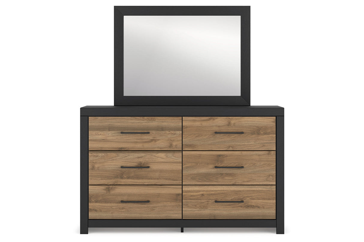 Vertani Black Dresser and Mirror from Ashley - Luna Furniture