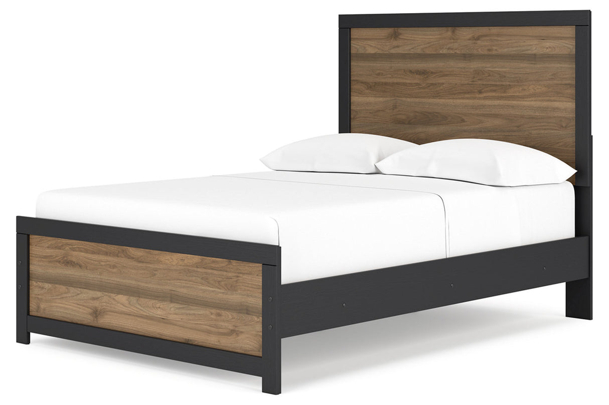 Vertani Black Full Panel Bed from Ashley - Luna Furniture