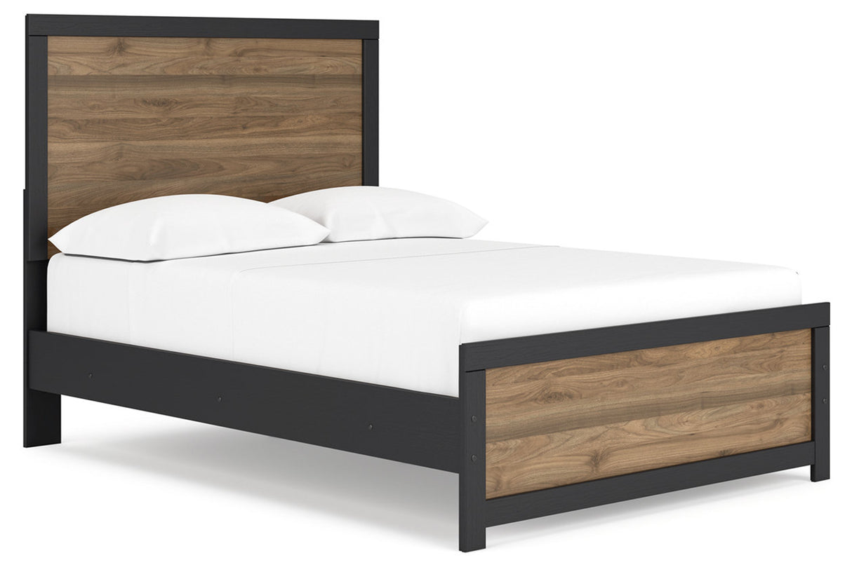 Vertani Black Full Panel Bed from Ashley - Luna Furniture