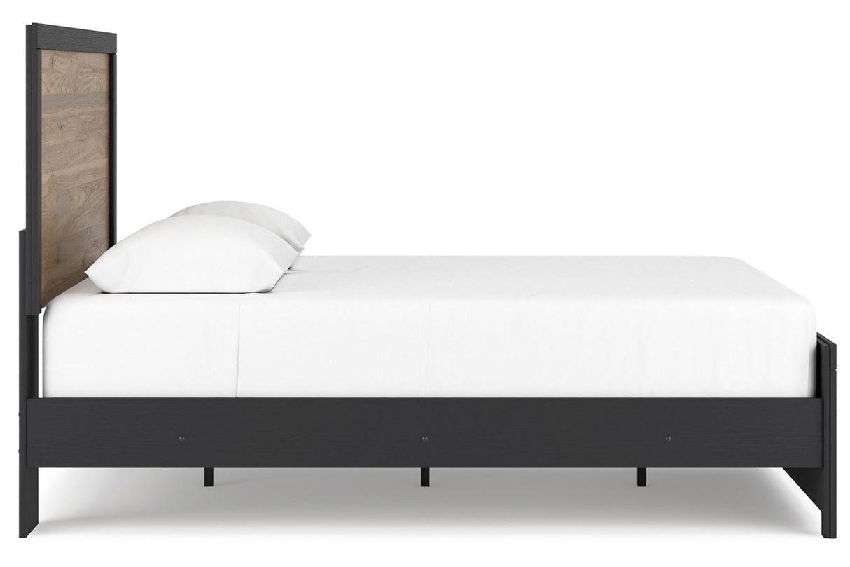 Vertani Black Queen Panel Bed from Ashley - Luna Furniture