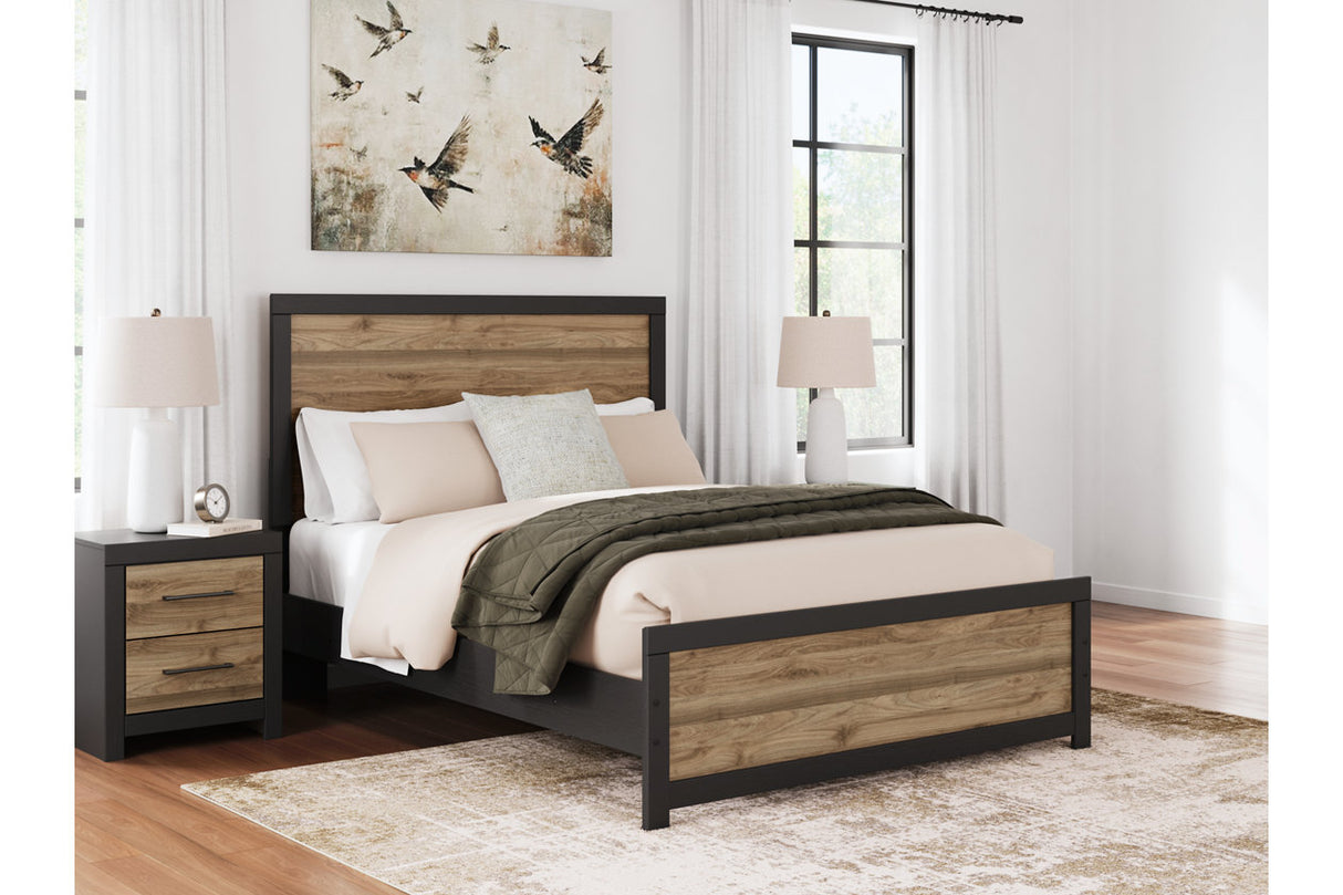 Vertani Black Queen Panel Bed from Ashley - Luna Furniture