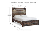 Drystan Multi Queen Panel Bed -  Ashley - Luna Furniture