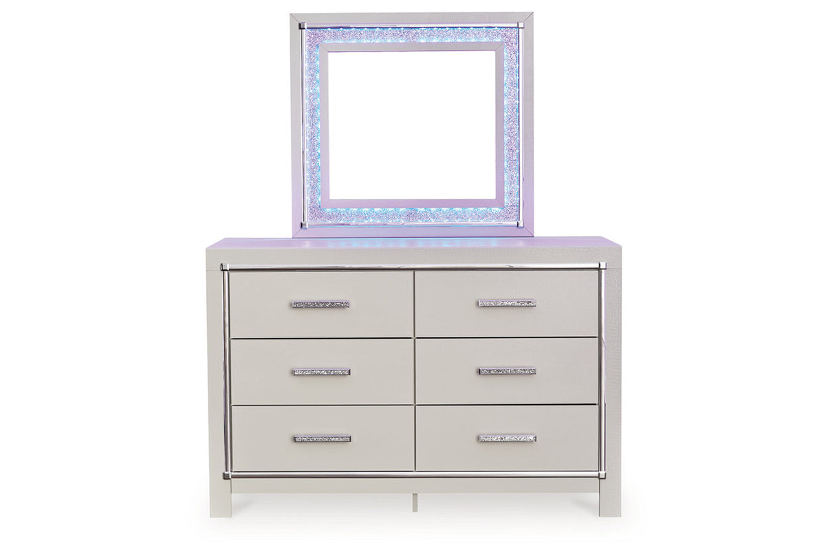 Zyniden Silver Dresser and Mirror -  Ashley - Luna Furniture