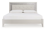 Zyniden Silver King Upholstered Panel Bed -  Ashley - Luna Furniture