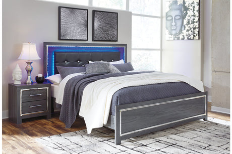 Lodanna Gray King Panel Bed -  Ashley - Luna Furniture