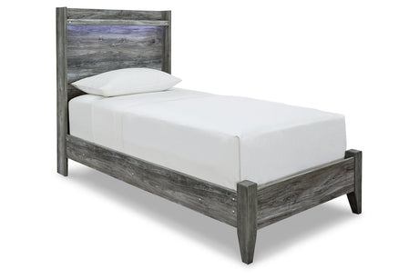 Baystorm Gray Twin LED Panel Bed -  Ashley - Luna Furniture