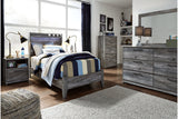 Baystorm Gray Twin LED Panel Bed -  Ashley - Luna Furniture