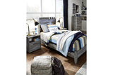 Baystorm Gray Twin LED Panel Bed -  Ashley - Luna Furniture