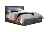 Baystorm Gray King Platform Bed with 4 Storage Drawers -  Ashley - Luna Furniture