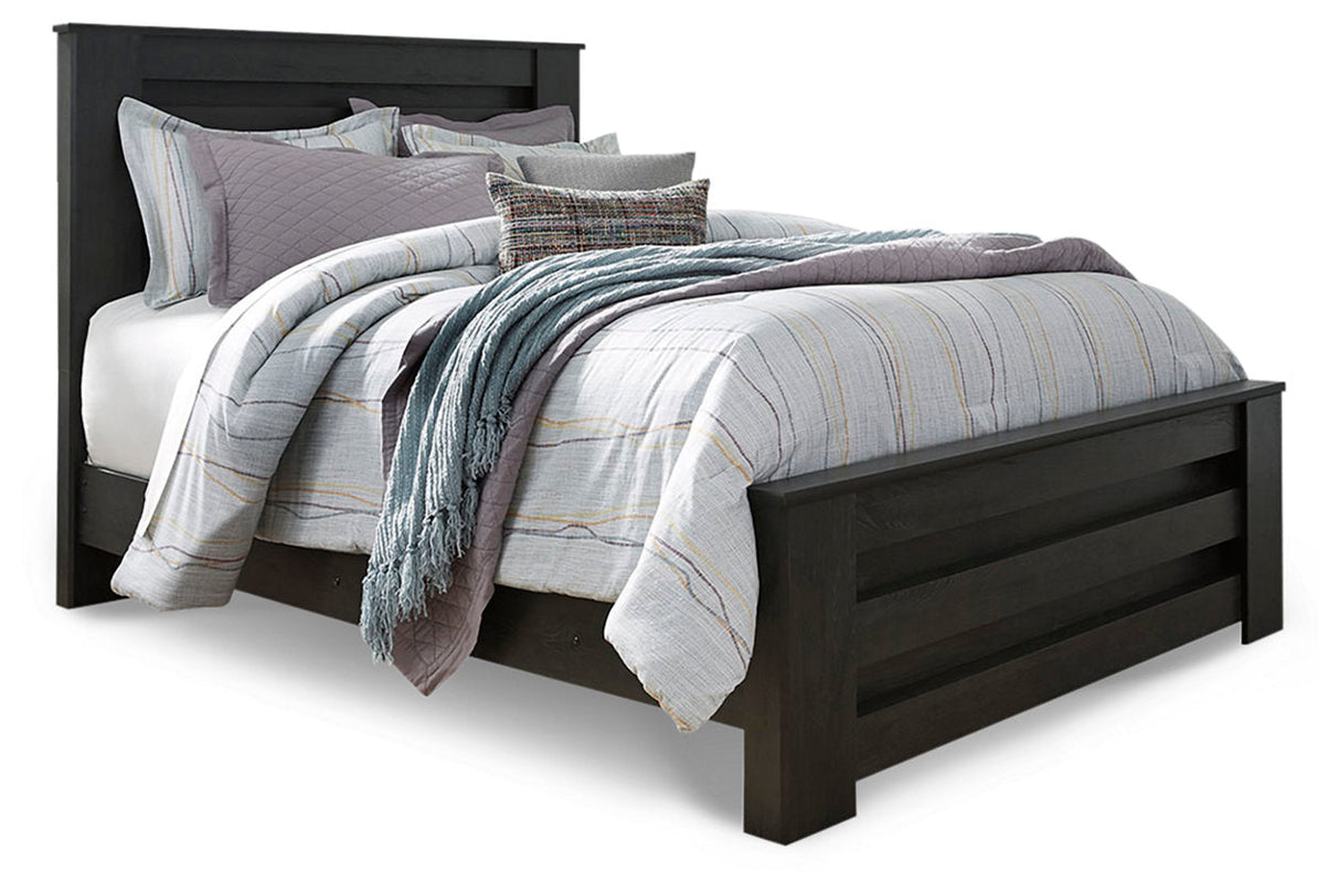 Brinxton Charcoal Queen Panel Bed from Ashley - Luna Furniture