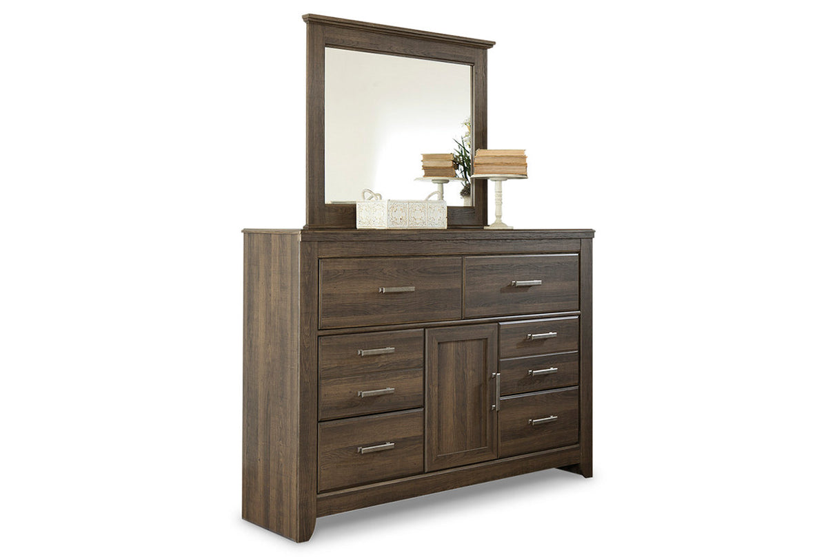 Juararo Dark Brown Dresser and Mirror -  Ashley - Luna Furniture