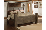 Juararo Dark Brown California King Poster Bed -  Ashley - Luna Furniture