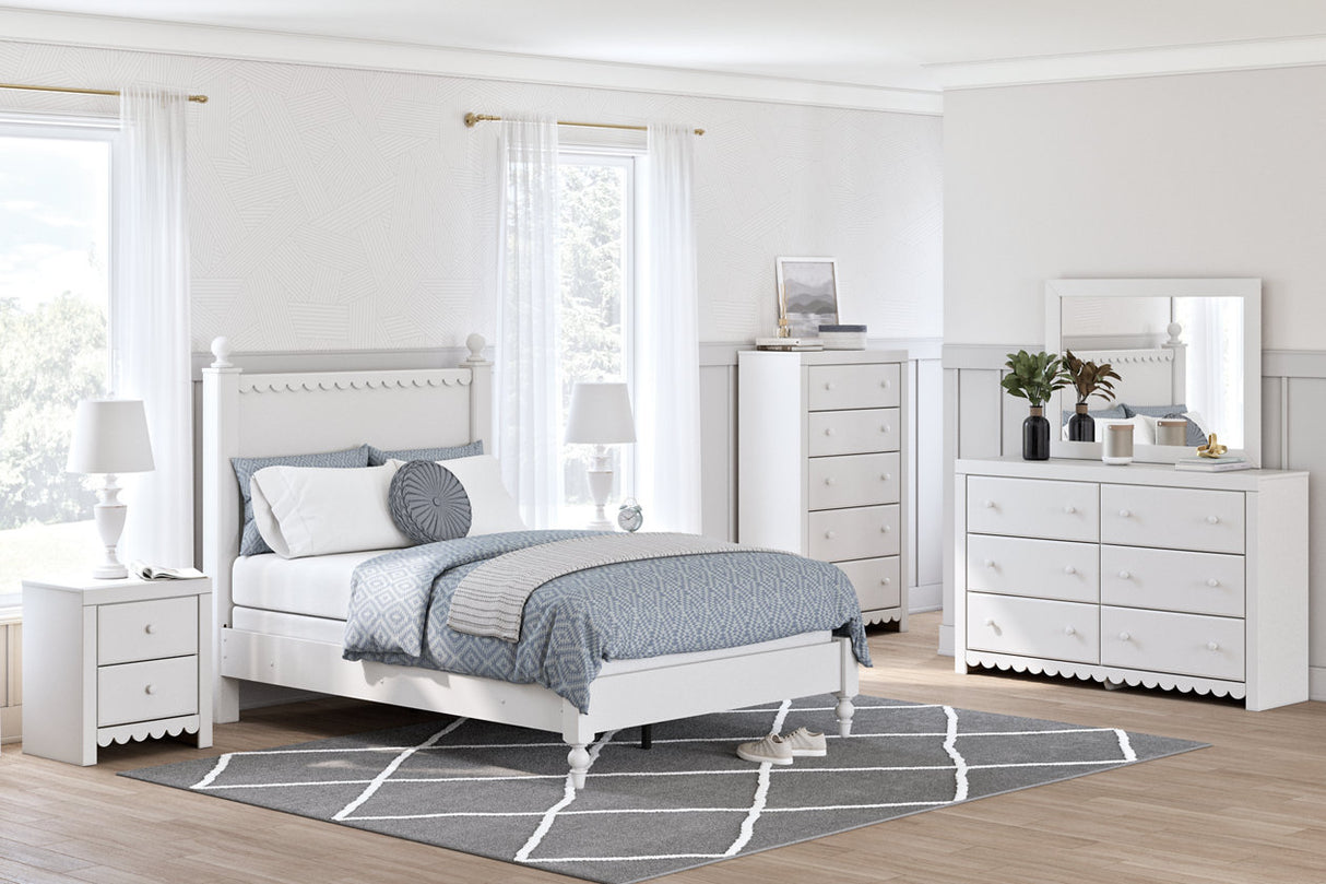 Mollviney White Full Panel Bed -  Ashley - Luna Furniture