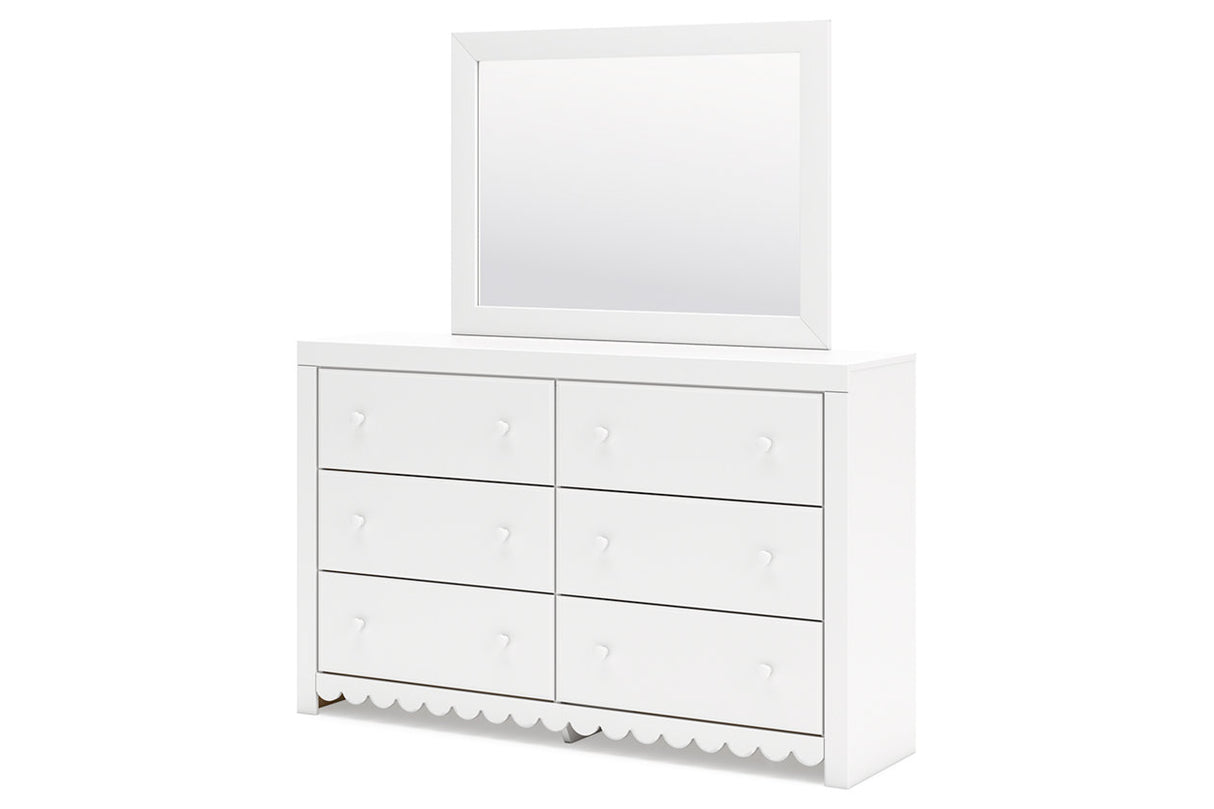 Mollviney White Dresser and Mirror -  Ashley - Luna Furniture