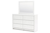 Mollviney White Dresser and Mirror -  Ashley - Luna Furniture