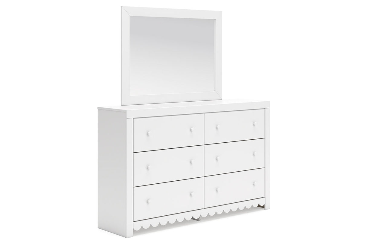 Mollviney White Dresser and Mirror -  Ashley - Luna Furniture