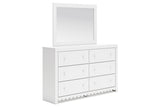 Mollviney White Dresser and Mirror -  Ashley - Luna Furniture